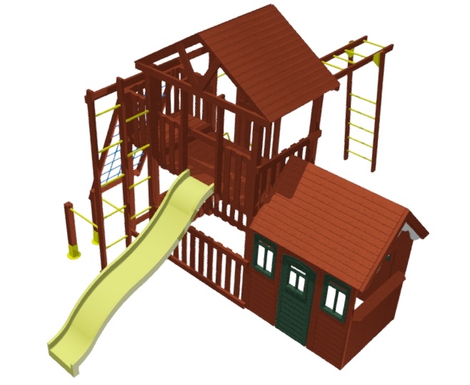 Проект детского комплекса из дерева
